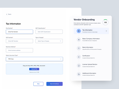 Vendor Onboarding Integration app branding design fintech graphic design interaction login product sign up ui ux vender registration vendor vendor onboarding integration website