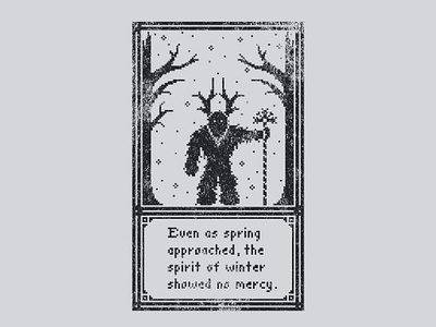 Pixel Folk Art - Spirit of Winter dark dark fantasy fantasy fiction gothic patch writing