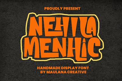 Nehila Menhic Handmade Display Font animation branding comic font comic typeface design font fonts graphic design illustration logo nostalgic