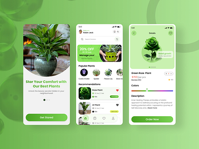 Plant shop mobile app android app figma design ios design landing page design mobile app design redesign responsive design screenshot design ui ui ux design ux web design website design