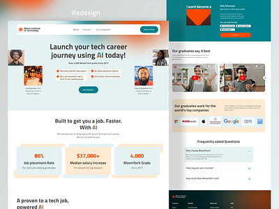 Redesign Bloom Tech Website edtech goodui redesign uidesign update design update layout
