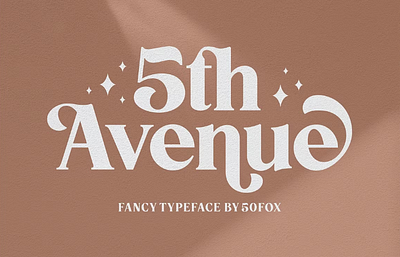 5th Avenue - Fancy Typeface bold fonts classic fonts cool fonts elegant fonts logo fonts retro fonts serif fonts typography vintage fonts wedding fonts