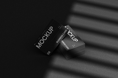 Elegant Black Business Card Mockup professiona