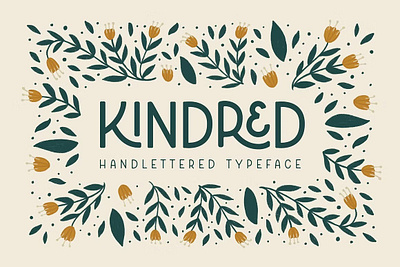 Kindred Handlettered Typeface handlettered handlettering handmade handmade font handwriting font handwritten handwritten font sans serif font sans serif handwritten sans serif typeface