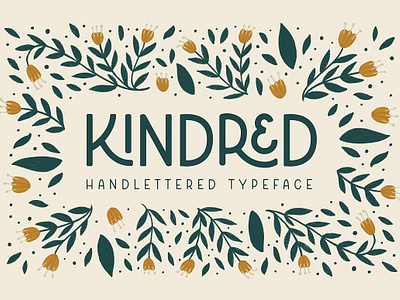 Kindred Handlettered Typeface handlettered handlettering handmade handmade font handwriting font handwritten handwritten font sans serif font sans serif handwritten sans serif typeface