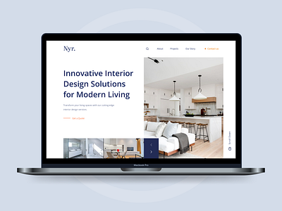 Interior Design -Header Design ux design website ui