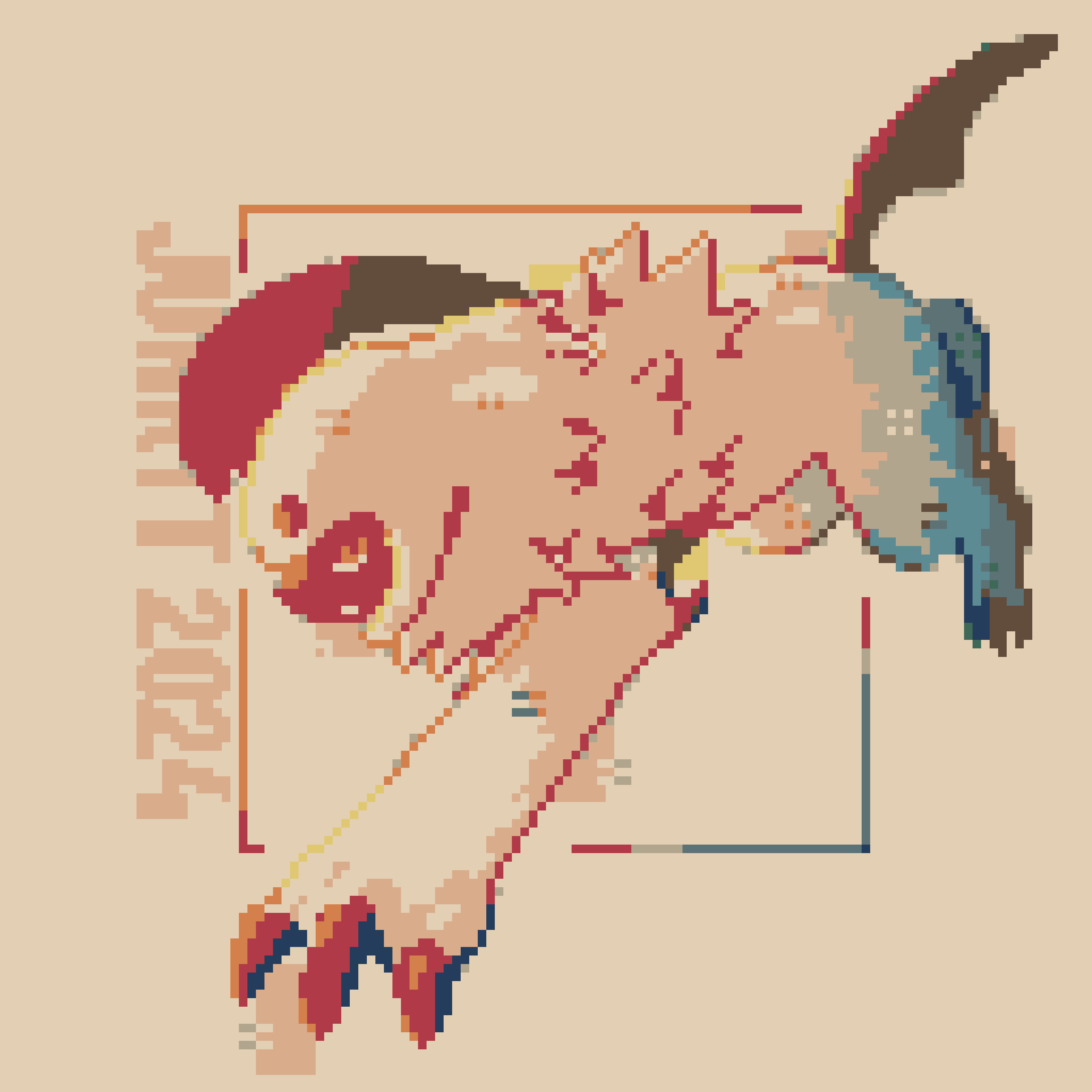 Absol - Japanese Woodblock Palette Study animation pixel art