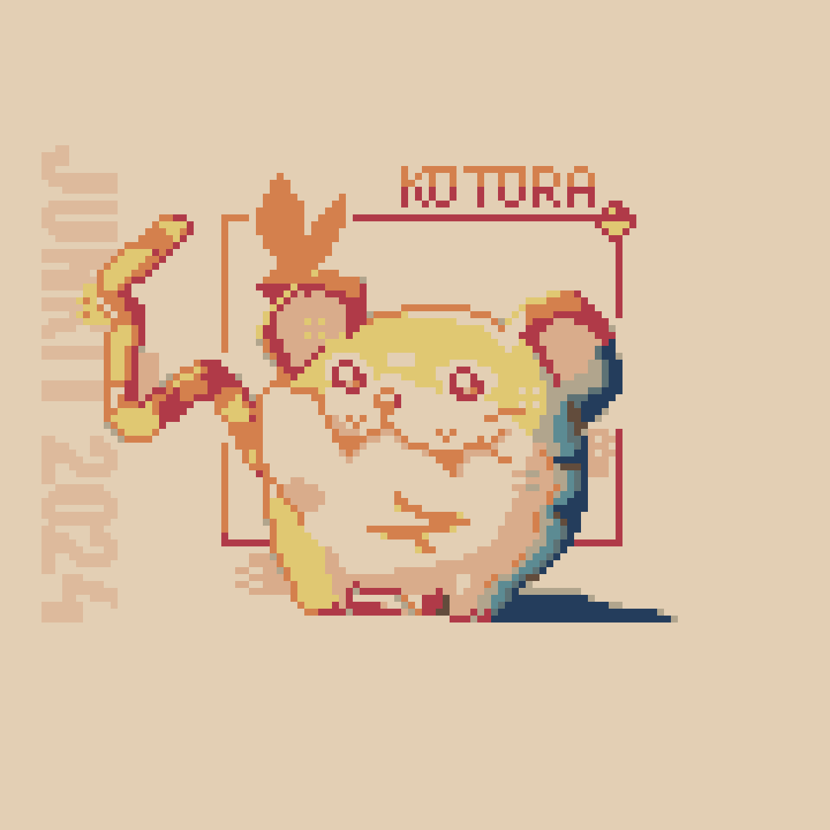 Kotora - Japanese Woodblock Study animation pixel art