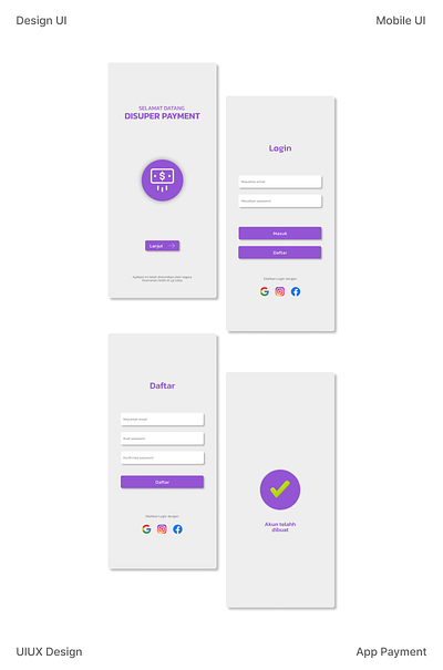 DESIGN UI MOBILE - APP PAYMENT design mobile mobiledesign uiux