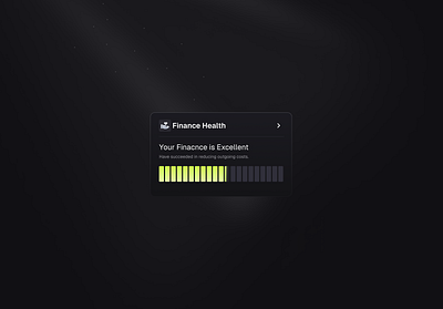 Financial Health Card UI 🌟 card darktheme saas ui ux