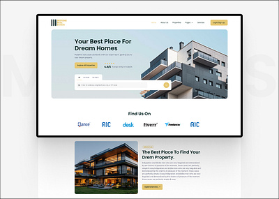 Real estate website branding homeselling interface real real state website ui uiux