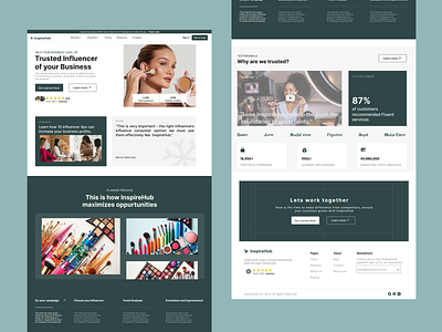 InspireHub - Influencer Landing Page dailyui design figma landingpage productdesign ui ux