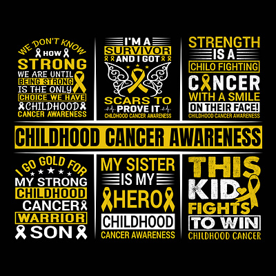 Childhood Cancer Awareness T-shirt Design awerness cancer childhood childhood cancer design fishing graphic design illustration merch pod seller t shirt t shirt design tayphography tee yoga tshirt