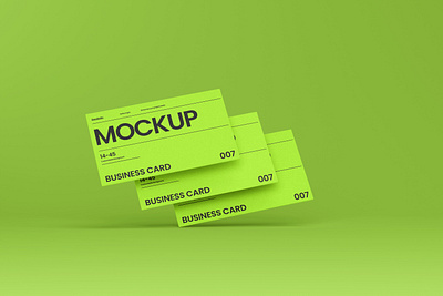 Vibrant Business Card Mockup Template stationery