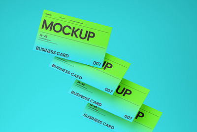 Modern Gradient Business Card Mockup corporate