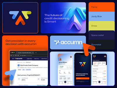 Accumn - Brand Identity Debt collection platform arrow brand guidelines brand mockups branding colors dailyui finance fintech graphic design illustration logo design logo identity mobile designs technology typography ui ui ux design vector visual identity website