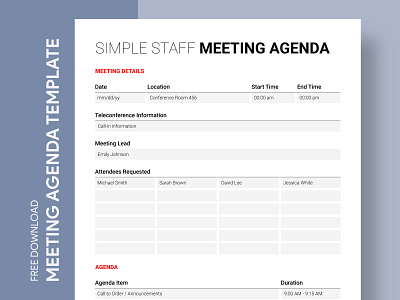 Simple Staff Meeting Agenda Free Google Docs Template agenda business business meeting agenda docs free google docs templates free template free template google docs google google docs meeting meeting agenda meetingagenda staff meeting agenda template