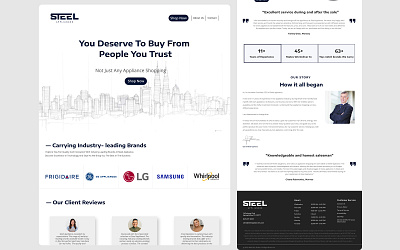 Steel Appliance Website Design & Development branding design graphic design illustration logo typography ui ux vector website design