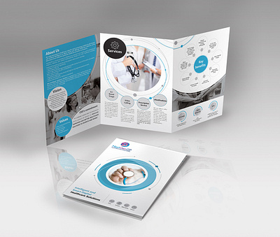 NextGenGP Brochure benefits blue branding brochure brochure design colors design doctor graphic design healthcare illustration image logo logo design mockup paper people value vision white