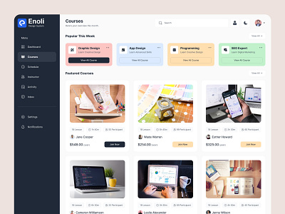 Elearning Dashboard & Design System admin dashboard admin panel admission class component course dashboard dashboard builder design system e learning education elearning exam free online course online learning student teacher ui ui kit