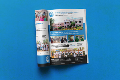 Print magazine ad design for Odia Gandhian NGO eye hospital blue brand design branding design eye hospital graphic design hospital hospital branding hospital design hospital marketing magazine magazine design minimal ngo ngo branding ngo design ngo marketing odia print print design