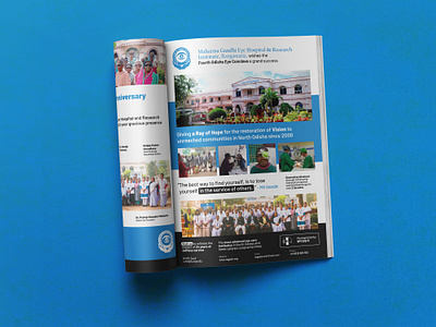 Print magazine ad design for Odia Gandhian NGO eye hospital blue brand design branding design eye hospital graphic design hospital hospital branding hospital design hospital marketing magazine magazine design minimal ngo ngo branding ngo design ngo marketing odia print print design