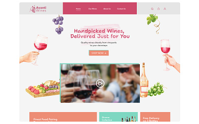 Avanti Wines Website Design & Development branding design graphic design illustration logo typography ui ux vector website design