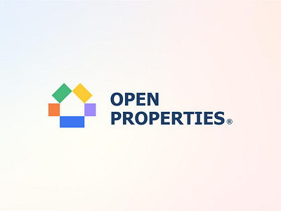 OpenProperties® Visual Identity Designs. app architecture brand identity branding home house houses logo modern logo multi color logo properties property property logo real estate real estate logo realtor realtor agent realty rent uiux