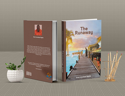 The Runaway Book Cover book cover book cover design brown cover cover design design graphic design gray illustration logo logo design mockup pen sea typhografy