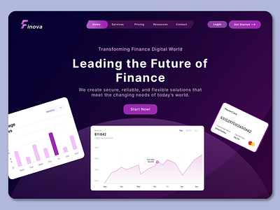 Fintech Web Design banking design figma finance finance app homepage landing landing page product ui ui design uiux user experience user interface ux ux design web web design webdesign website