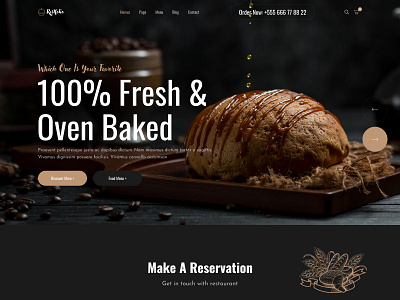 Bakery Figma website bakery business corporate creative design illustration modern ui