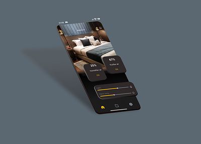 Bedroom Mobile UI 3d animation ui