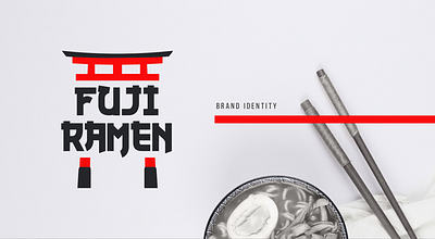 Fuji Ramen Brand Identity brand identity brandbook design branding chromatic range fuji graphic design illustration japanese restaurant logo design noodles design ramen ramen design soup packaging take away visual identity