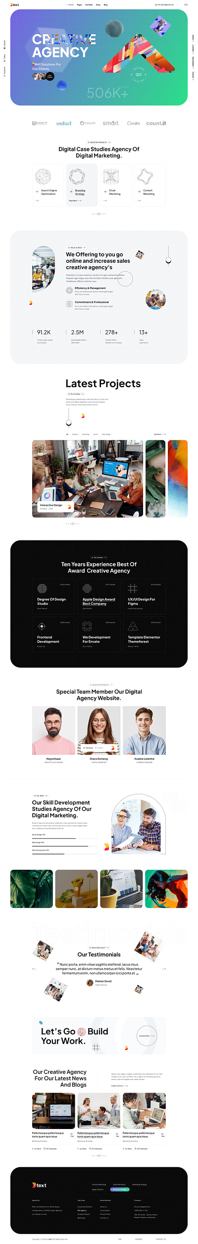 Creative agency website corporate creative modern