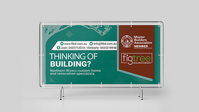 Figtree Billboard Design billboard billboard design branding brown building colors corporate identity design designs graphic design gray green illustration logo logo design mockup outdoor ads outdoor billboard red white