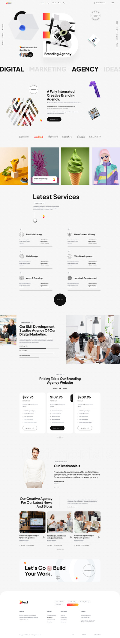 branding agency website creative design ui