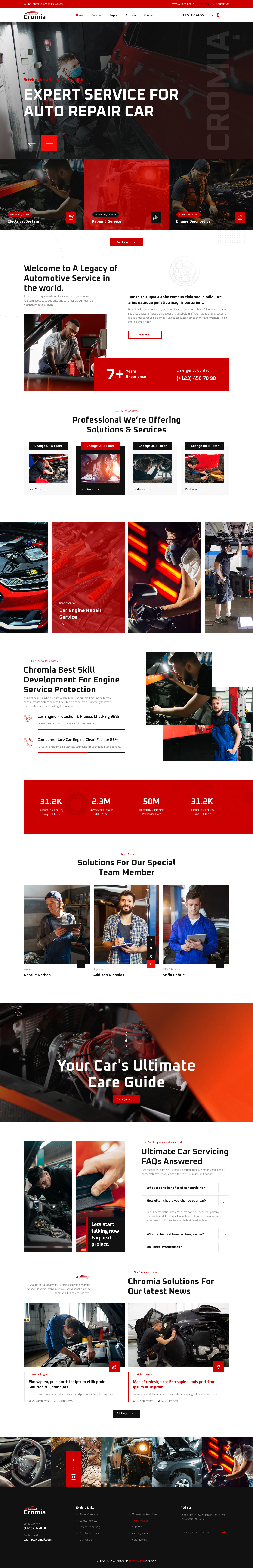 auto repair figma website creative ui