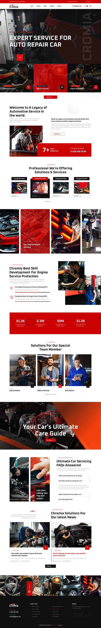 auto repair figma website creative ui