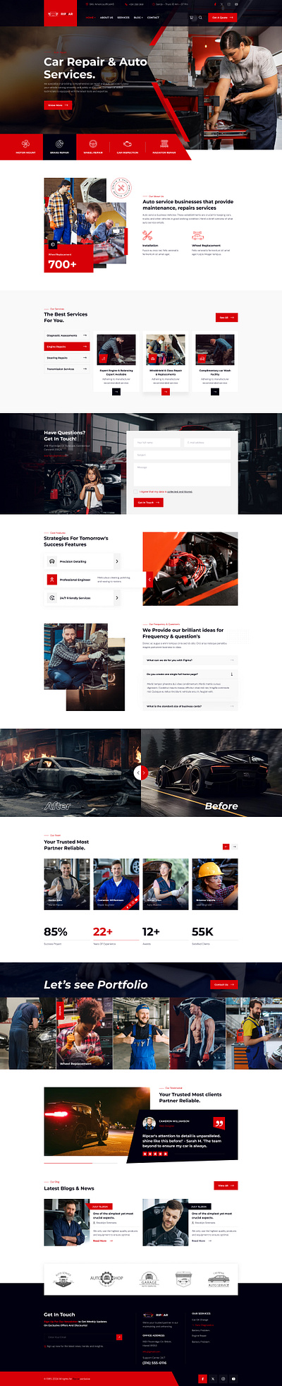 Figma template website creative ui