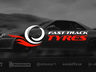 Fast Track Tyres brand branding car logo car logo design color design fast graphic design identity logo track tyres vector