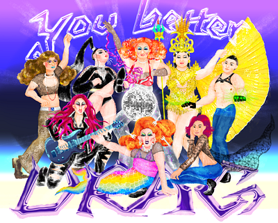 you better DRAG! artwork drag queen drawing illustration taiwan tnnua