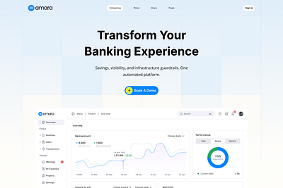 Customer-Centric Focused SAAS Page banking dashboard design financialpage saas ui uidesign ux