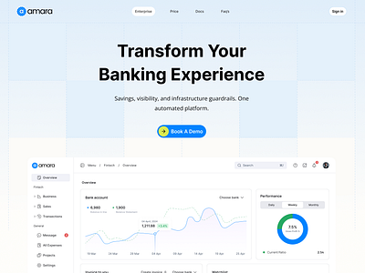 Customer-Centric Focused SAAS Page banking dashboard design financialpage saas ui uidesign ux