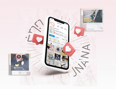 Social Media - Janana Oman branding design facebook graphic design instagram like logo logo design mobile mockup oman posts reaction social social media social media design