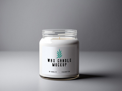 Wax Candle Glass Jar Mockup mockup template