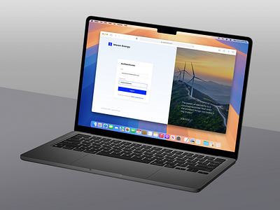 Energy Portal - Login Screen app authenticate landing login loginscreen macos page screen web webapp