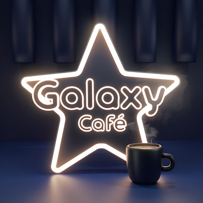 Galaxy café logo Concept cafelogo cafelogos coming soon cosmictheme creative design galaxy cafelogo graphicsesign logo design spaceinspired