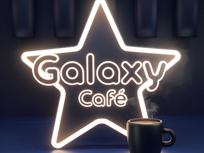 Galaxy café logo Concept cafelogo cafelogos coming soon cosmictheme creative design galaxy cafelogo graphicsesign logo design spaceinspired