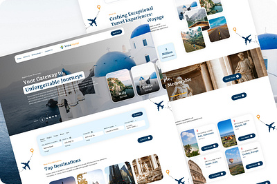 Travel Booking Website Landing Page UI creativity design figma homepage landing page travel travel booking website ui ux website