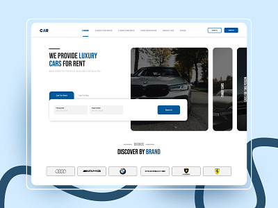 Car Rent and Buy/Sell UI/UX Design car design graphic design illustrator logo rental ui uiux website